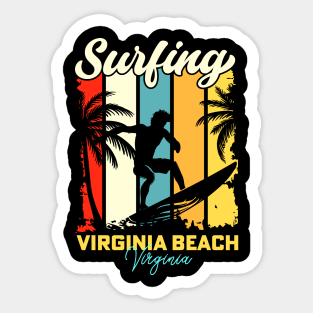 Surfing | Virginia Beach, Virginia Sticker